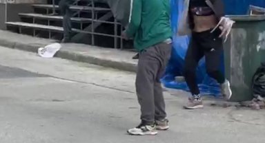 Sokakta kavga eden çift polise direndi; koca tutuklandı