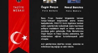 Suriye'nin Tel Abyad kentinde patlama: 2 polis şehit, 7 polis yaralı