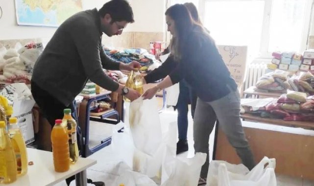 Tavşanlı Milli Egemenlik Okulu öğrencilerinden gıda yardımı