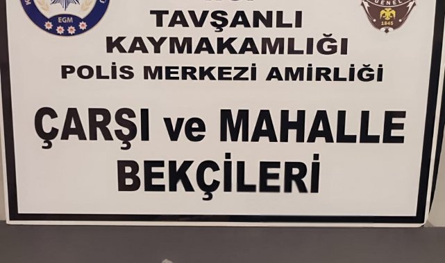 Tavşanlı'da altın kutusu içerisinde uyuşturucu