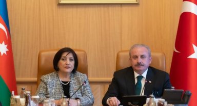 TBMM Başkanı Şentop, Azerbaycan Milli Meclisi Başkanı Gafarova ile görüştü