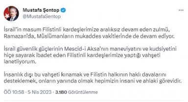 TBMM Başkanı Şentop: İsrail güvenlik güçlerinin yaptığı vahşeti lanetliyorum
