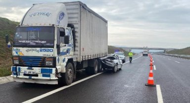 Tekirdağ'da kaza; uzman çavuş, eşi ve çocuğu yaralandı