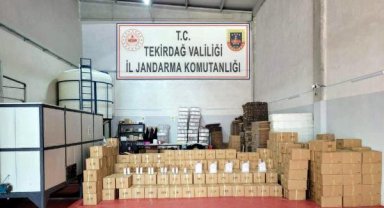 Tekirdağ'da sahte içki imalathanesine operasyon
