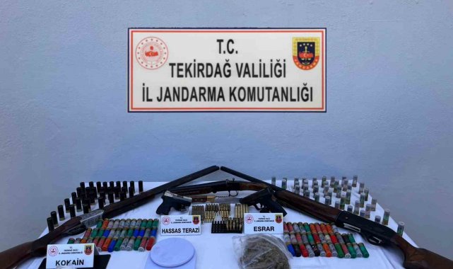 Tekirdağ'da silah ve uyuşturucu operasyonu