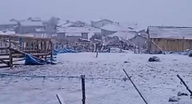 Tokat'ın yükseklerine kar yağdı