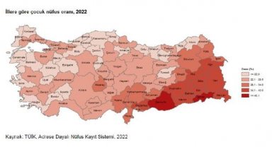 Türkiye nüfusunun yüzde 26,5'i çocuk