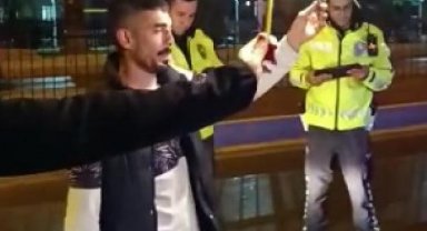 Uygulama yapan polislere 'pastalı' süpriz
