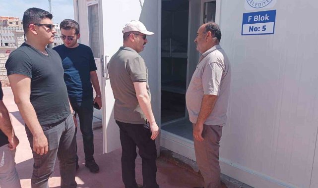 Vali Ergün, konteyner kentte ikamet eden vatandaşları ziyaret etti