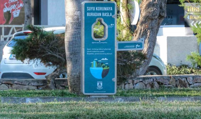 Yeni nesil su sebilleri Bodrum parklarında