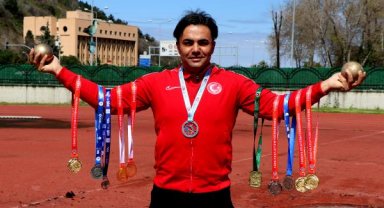 Yunus Timi'nde görevli polis memuru gülle atmada Balkan ikincisi oldu