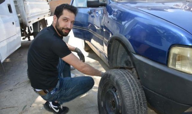 21 aracın lastiğini bıçakla patlatan şüpheli, gözaltına alındı