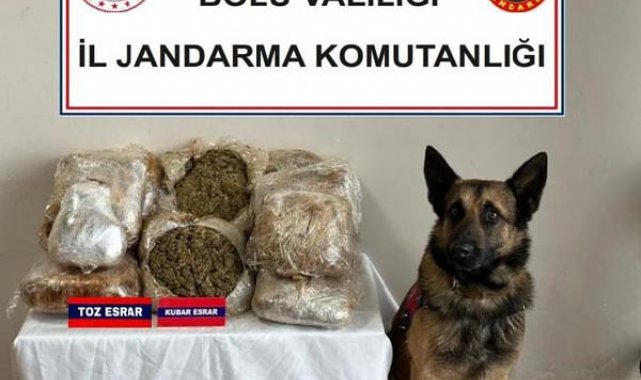 'Asır' ile aramada otobüste 17 kilo esrar bulundu