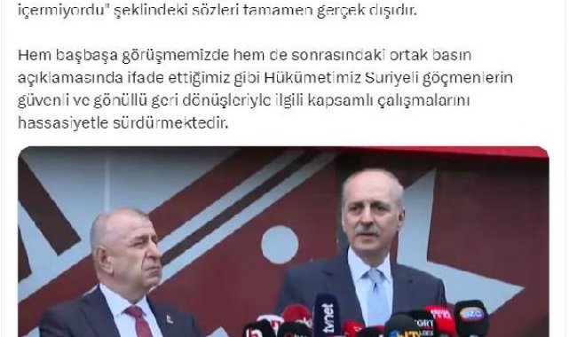 AK Parti'li Kurtulmuş: Hükümetimiz göçmenlerin dönüşü için çalışmalarını sürdürmektedir