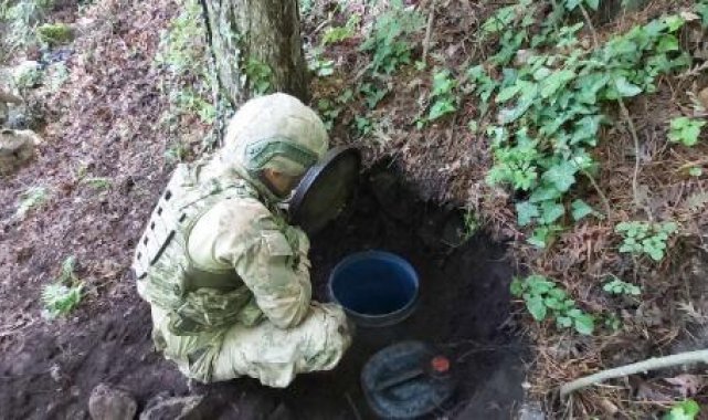 Amanoslar'da PKK'nın malzemeleri ele geçirildi