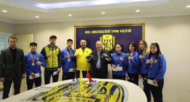 Ankaragücü Boks Takımı'ndan başkan Koca'ya ziyaret