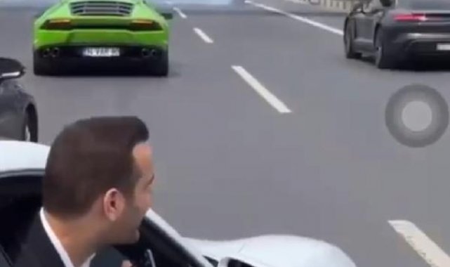 Ataşehir'de düğün konvoyunda drift kamerada