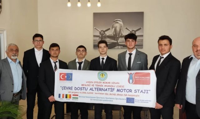 Aydınlı öğrenciler yurtdışında elektrikli ve hibrit araçlar üzerine staj yaptı