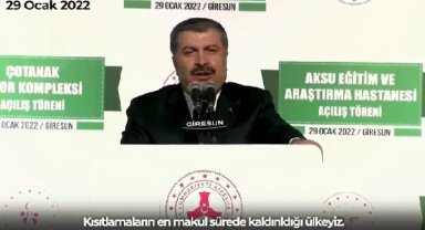 Bakan Koca: Covid-19 salgınını fark edip ilk harekete geçen ülkelerdendik