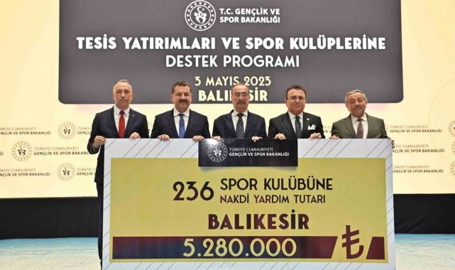Balıkesirli amatör spor kulüplerine büyük maddi destek