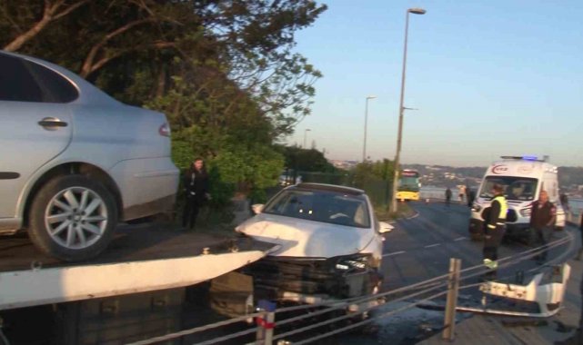 Beykoz'da iki araç kafa kafaya çarpıştı: 2 yaralı