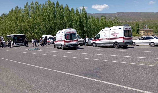 Bingöl'de halk otobüsü ile minibüs çarpıştı: 14 yaralı