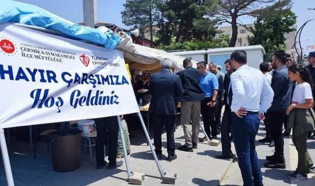 Çermik'te Kur-an kursu öğrencileri yararına 'hayır çarşısı' açıldı