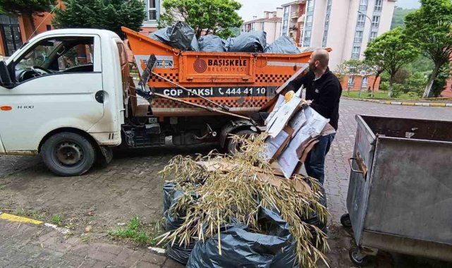 Çöp taksiler ile temizliğe devam