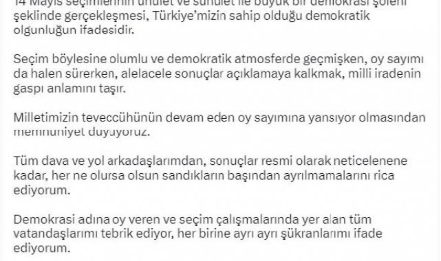 Cumhurbaşkanı Erdoğan: Oy sayımı sürerken sonuç açıklamak milli iradenin gaspıdır