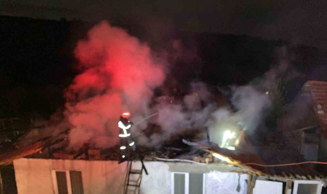 Erbaa'da tek katlı evde yangın çıktı