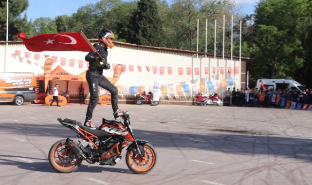 Gaziantep'te motosiklet şov hayran bıraktı
