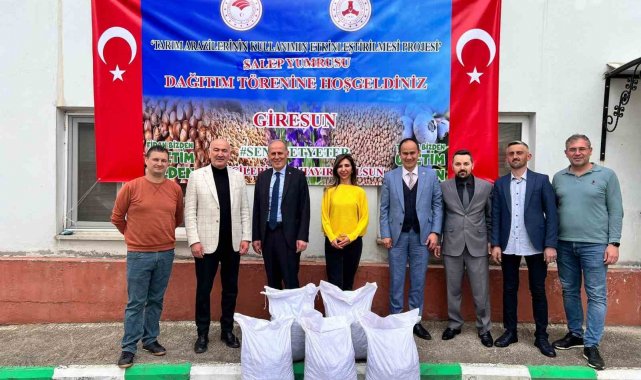 Giresun'da fındığa ek gelir için salep tohumu dağıtıldı