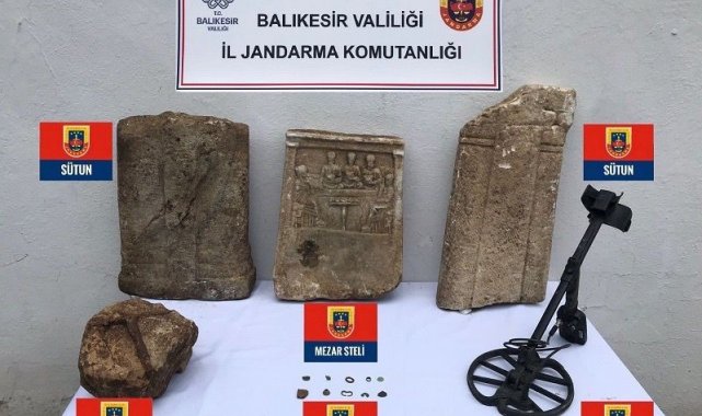 Gönen'de tarihi eser operasyonu