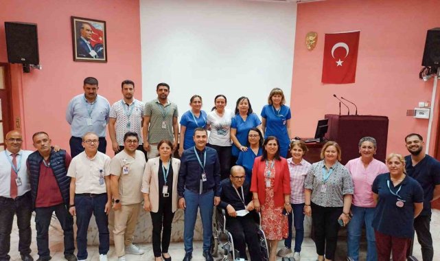 Hastanede çalışan engelli personeller unutulmadı