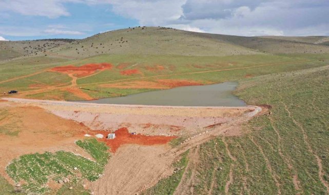 Hüyük'te HİS göleti yağışlarla suyla doldu