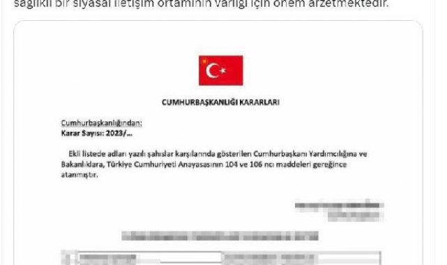 İletişim Başkanlığı: Sosyal medyadaki 'kabine listeleri' asılsızdır