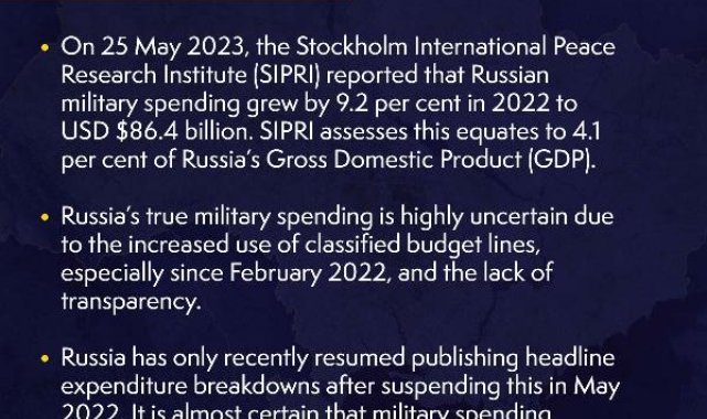 İngiltere istihbarat raporu: Rus askeri harcamaları 2022'de yüzde 9,2 arttı