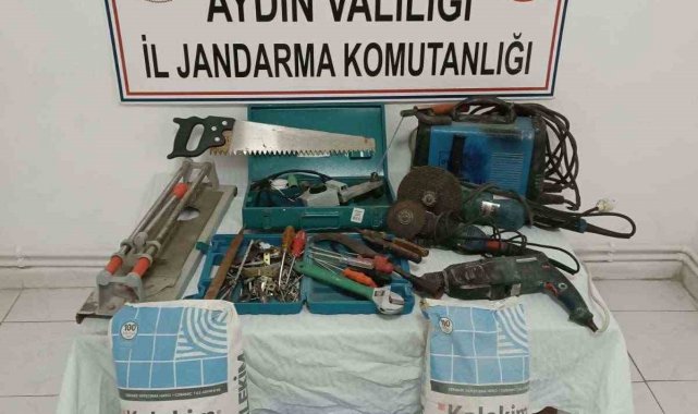 İnşaat hırsız jandarmadan kaçamadı
