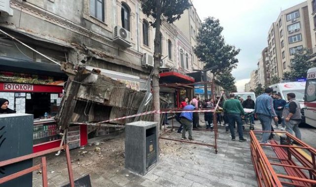 İş yerinin sundurması çöktü: 2 yaralı