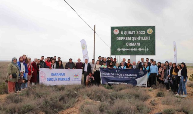 Karaman'da depremde hayatını kaybedenlerin anısına fidan dikildi