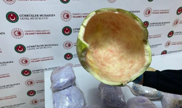 Karpuz içerisine zulalanmış 12 kilo morfin ele geçirildi