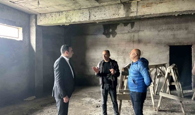 Kaymakam Karakaş okul inşaatında incelemelerde bulundu