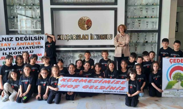 Kılıçaslan İlkokulundan depremzede kardeş okula 63 bin lira destek