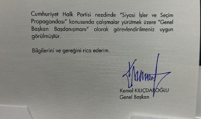 Kılıçdaroğlu, Mehmet Ali Yüksel'i 'başdanışman' olarak görevlendirdi