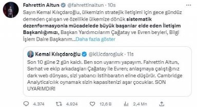Kılıçdaroğlu'nun 'dark web' çıkışına Altun'dan cevap