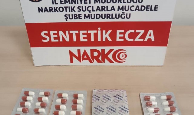 Kütahya'da 54 adet sentetik ecza hap ele geçirildi