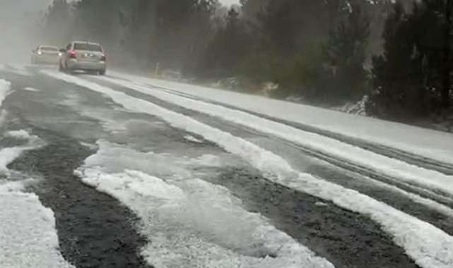 Menteşe'de dolu yağışı