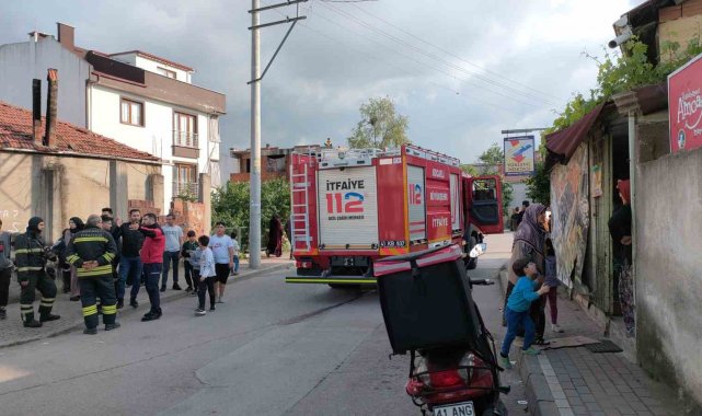 Mutfakta çıkan yangın korkuttu