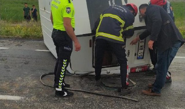 Nevşehir'de iki minibüs çarpıştı: 8 yaralı