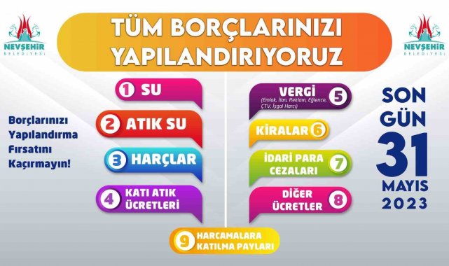 Nevşehir'de yapılandırma için son gün 31 Mayıs